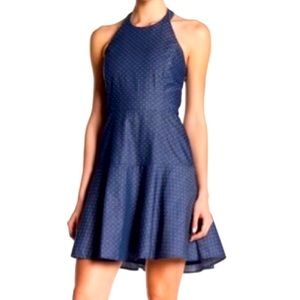 Blue polka dot summer dress